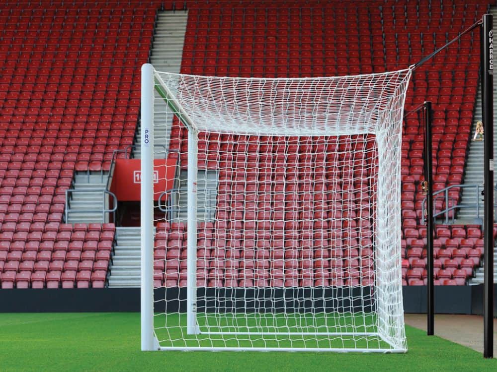 Football goal posts, nets and training equipment